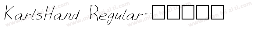 KarlsHand Regular字体转换